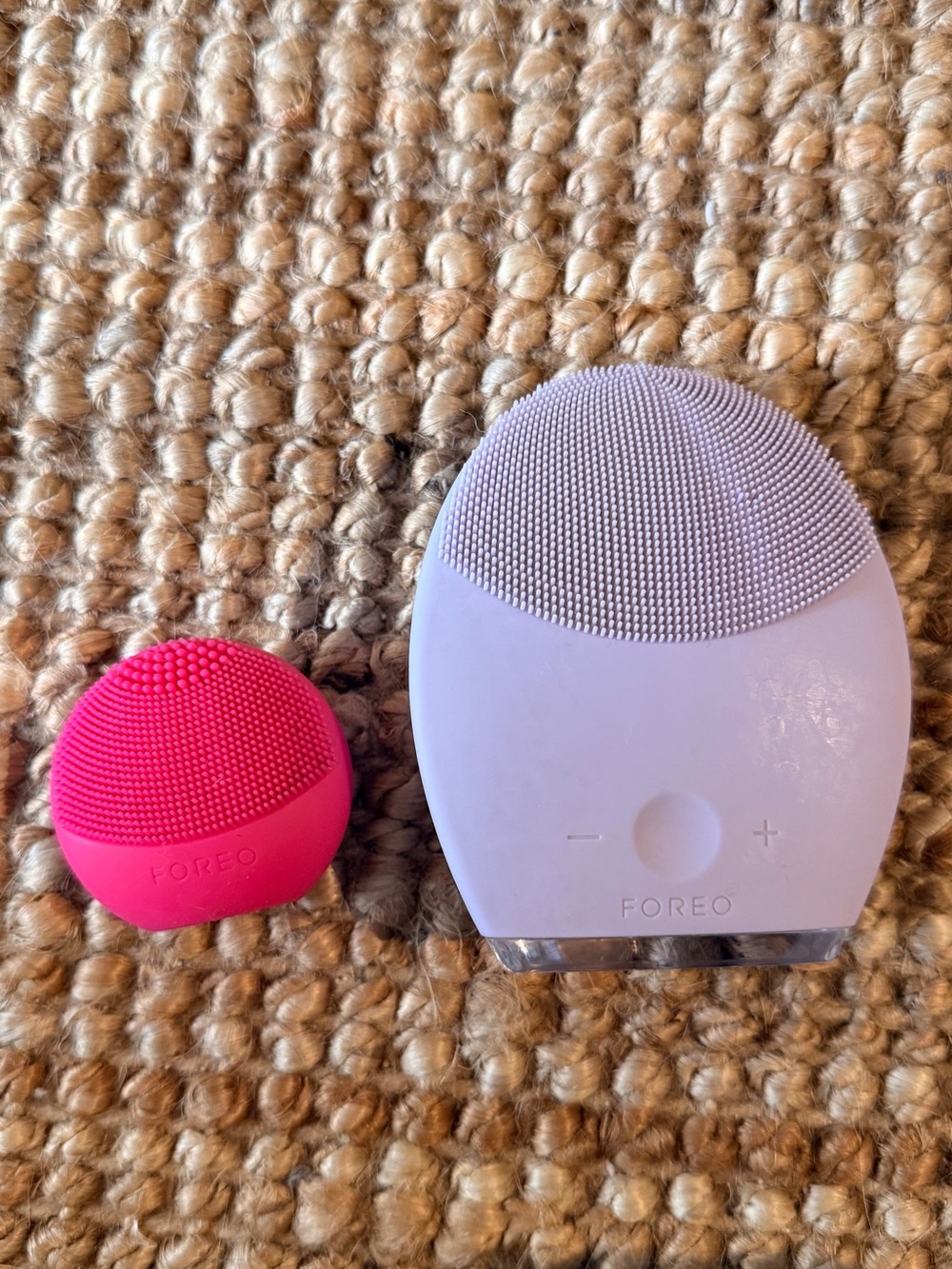 FOREO Facial Cleansing Devices in Hot Pink and Light Lilac $49 for both